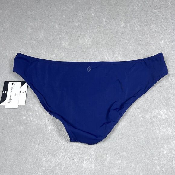 Vera Bradley Swim Bottom X-Large 16/18 Blue White Reversible Bikini Swimsuit NWT - Picture 4 of 9